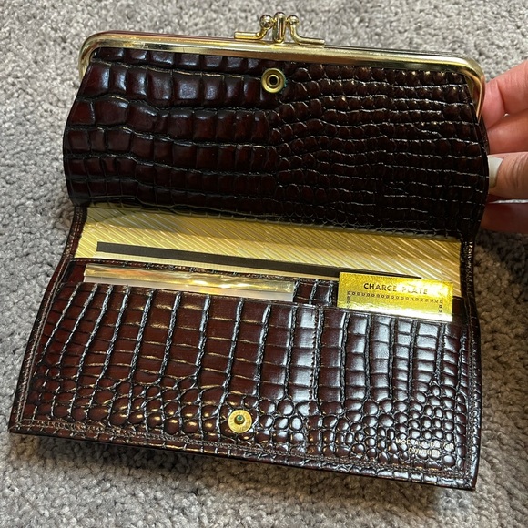 Vintage Belle Brummel Moc Alligator Brown Wallet - Picture 5 of 12